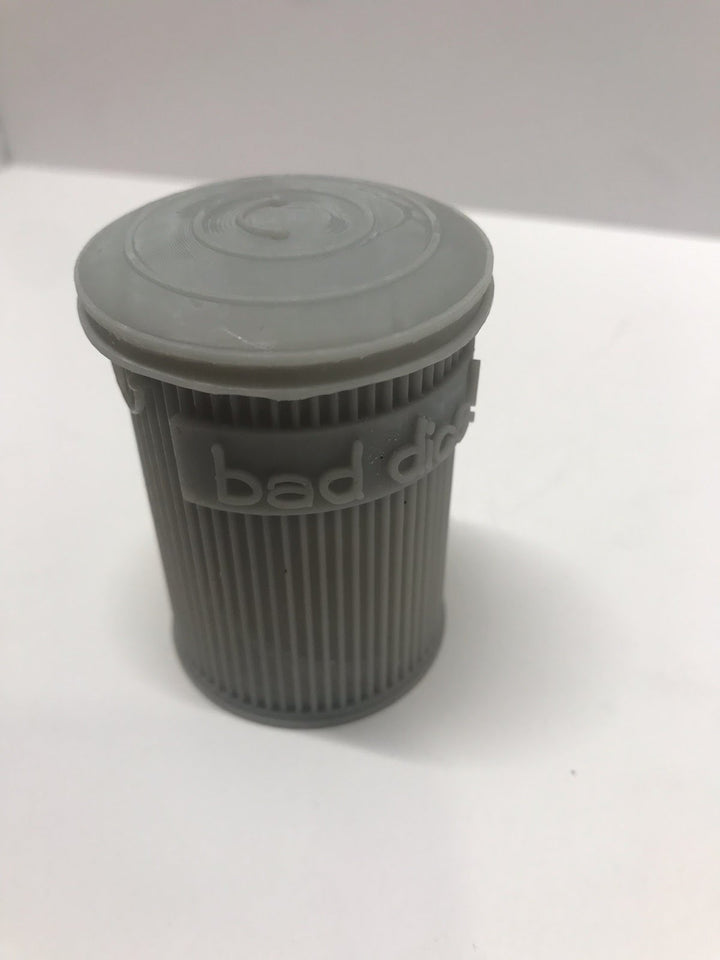 Trash Can Dice Jail: 3d Printed Grey Trash Can for Bad Dice D&D Dice Accessory