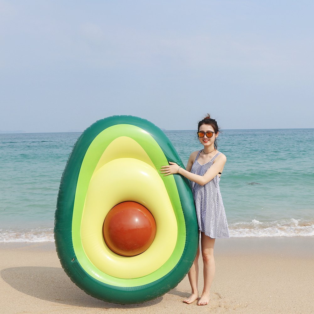 Giant Inflatable Avocado Pool Float Fun Swimming Ring for Pool Parties