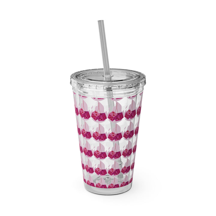 Dice Sunsplash Tumbler with Straw, 16oz