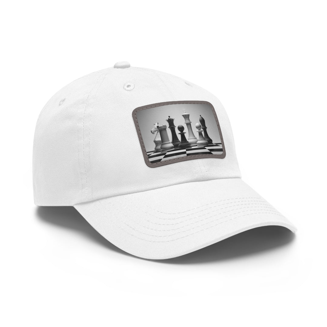 Chess Dad Hat with Leather Patch (Rectangle)