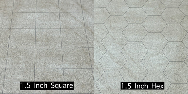 Reversible Battlemat™ 1½" Squares & 1½" Hexes (23 ½" x 26" Playing Surface)