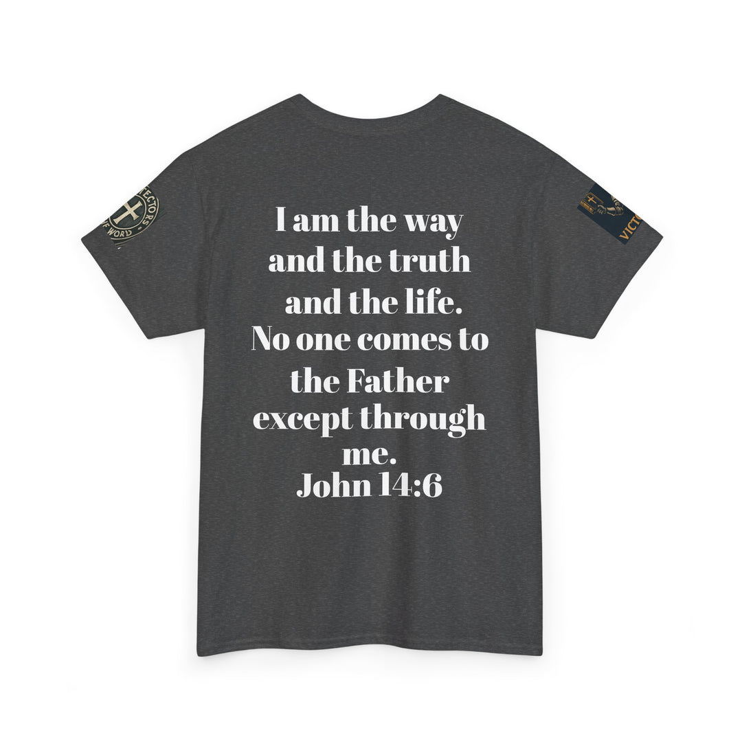 Protectors of the Word Premium Christian T-Shirt — 'Victory' Knight Design with John 14:6 Scripture