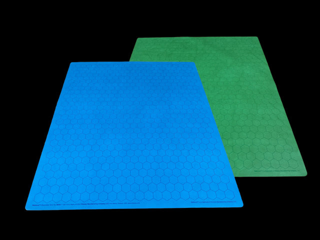 [Preorder] Megamat® 1" Reversible Blue-Green/Black-Grey Squares/Hexes (34½" x 48" Playing Surface) [Multiple Options]