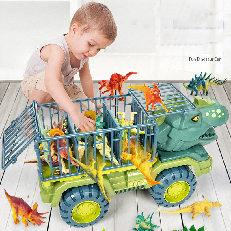 Dinosaur Transporter Children's Toy Set Tyrannosaurus Rex  Car Solid Dinosaur Fall Resistant