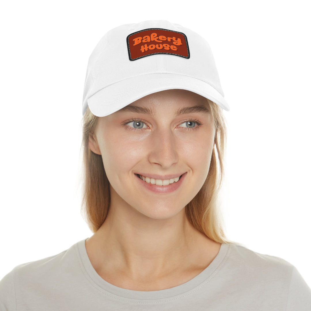 Bakery House Dad Hat with Leather Patch (Rectangle)