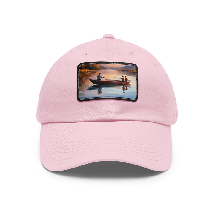 Fishing Boat Dad Hat with Leather Patch (Rectangle)