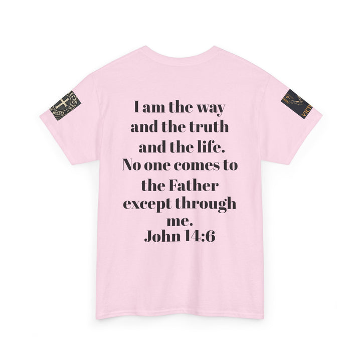 Protectors of the Word Premium Christian T-Shirt — 'Victory' Knight Design with John 14:6 Scripture