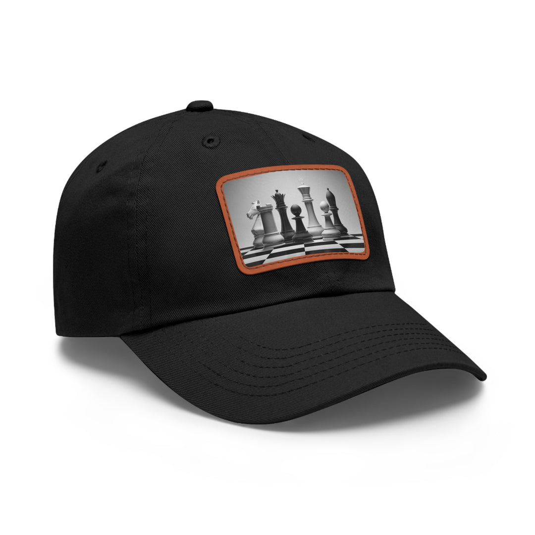 Chess Dad Hat with Leather Patch (Rectangle)