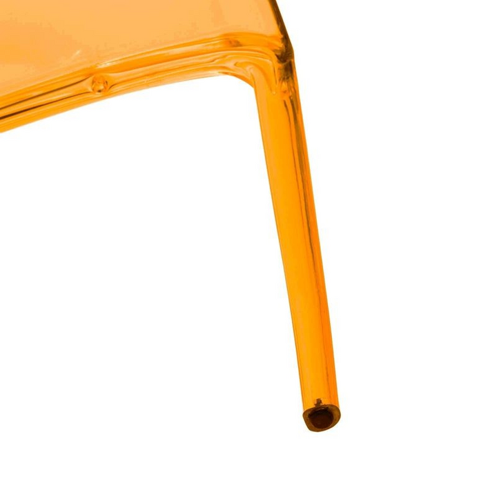 LeisureMod Murray Modern Dining Chair Orange Leg.