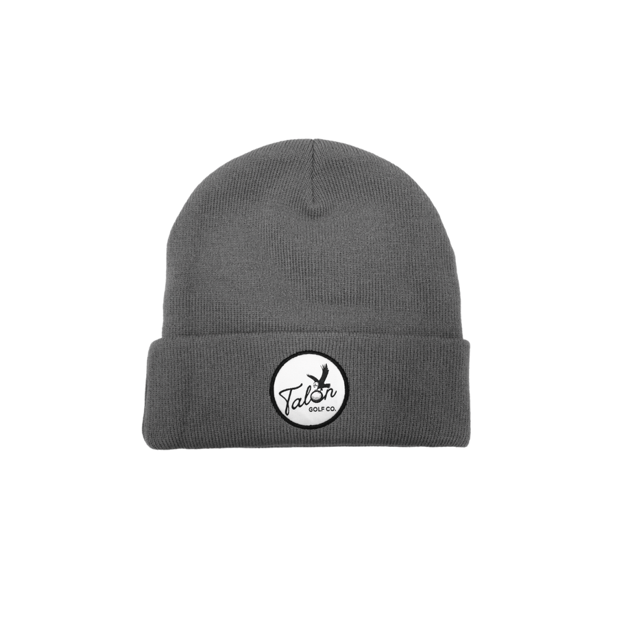 Grey Beanie with Script Logo