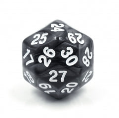 D30 Black Pearl Single Die 30 Sided/s by HDdice / HengDadice