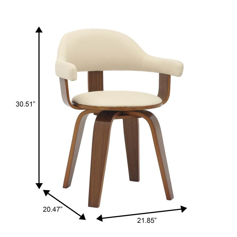 Chair with dimensions labeled on a white background.
