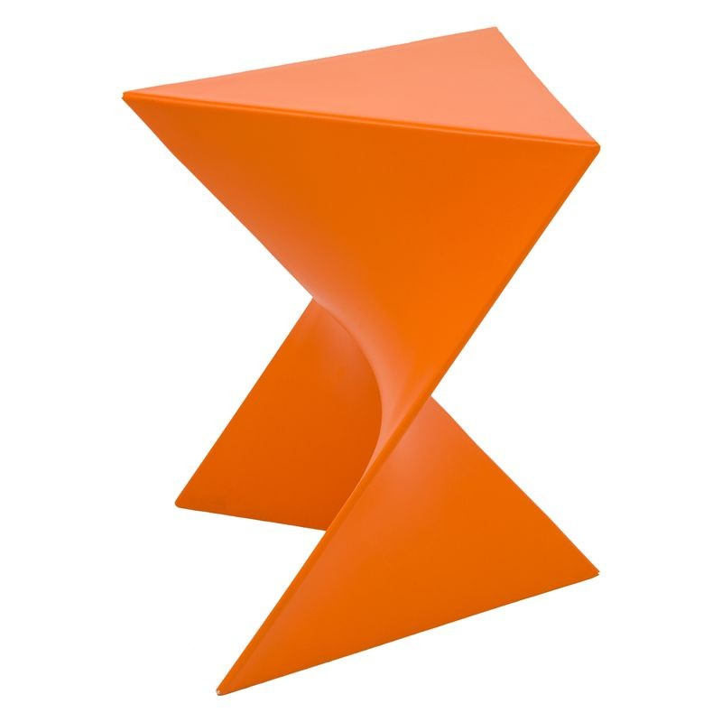 LeisureMod Randolph Modern Side Table Set of 2 Orange