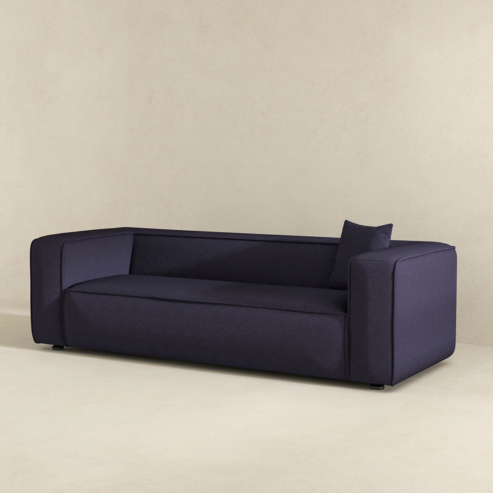 Marshall Modern Grey Boucle Sofa Left Angle.