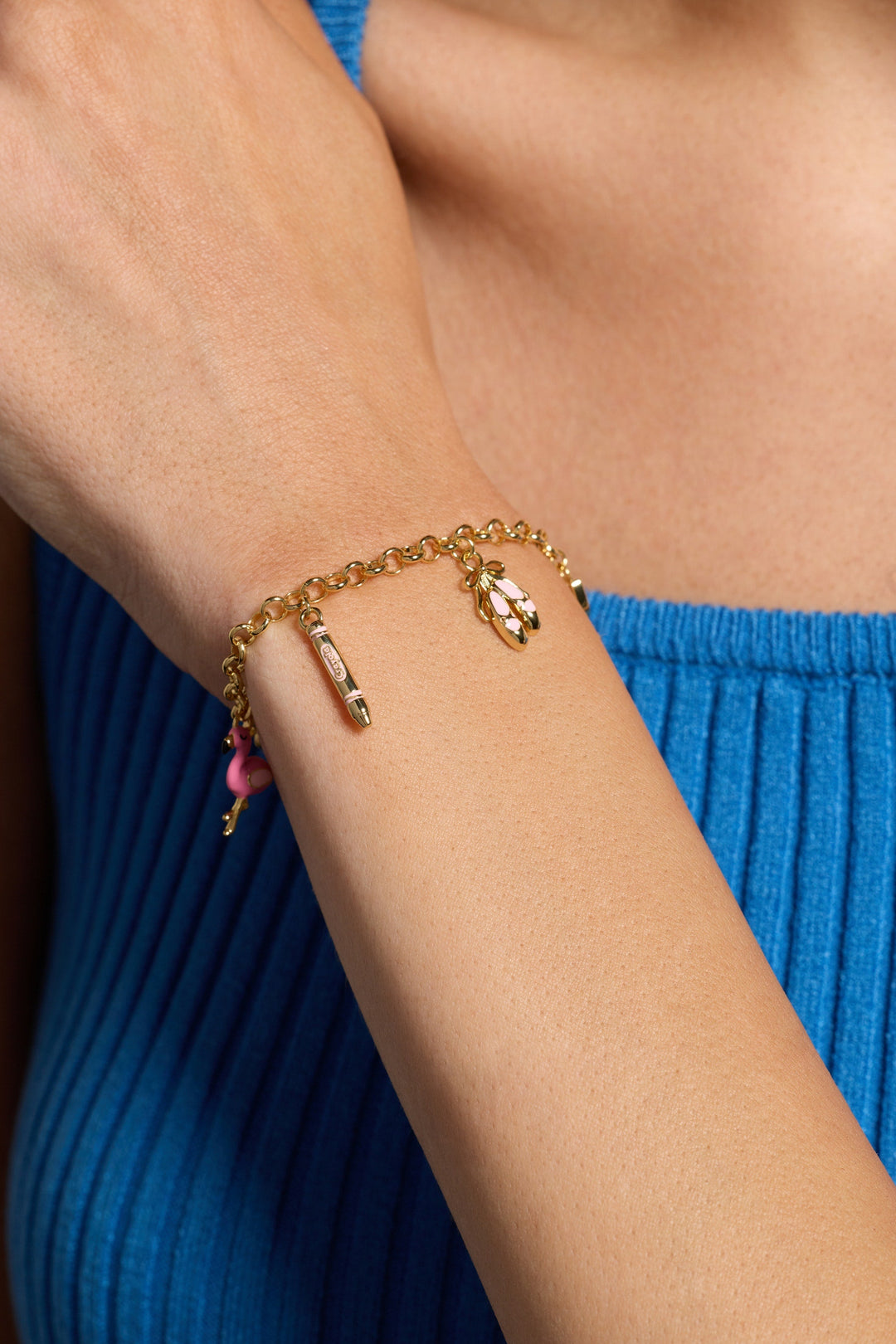 Crayola Tickle Me Pink Charm Bracelet