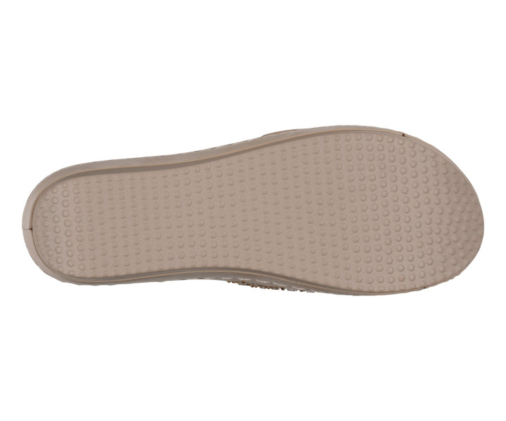 Women's Adrina Embellished Velcro Natural Wedge Sandals