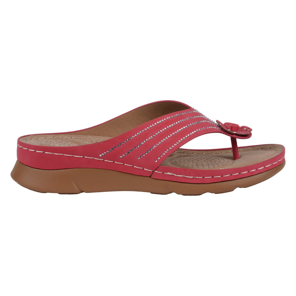 Women's Amari Flower Thong Flat Comfort Sandals