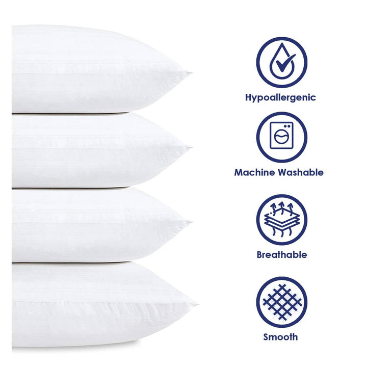 Set of 4 - Queen size Down Alternative Pillows - Machine Washable