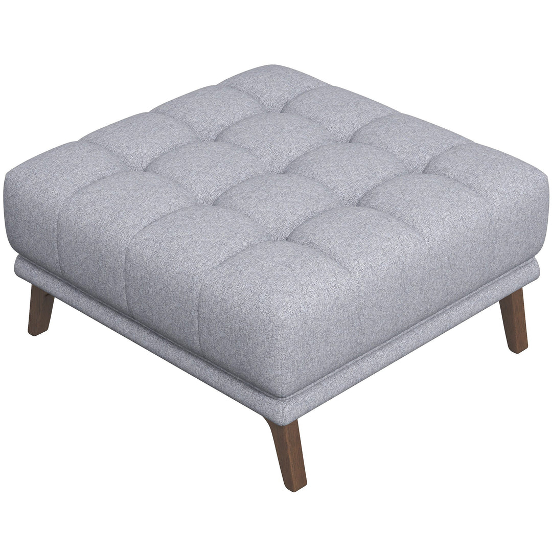 Addison Square Upholstered Ottoman Light Gray