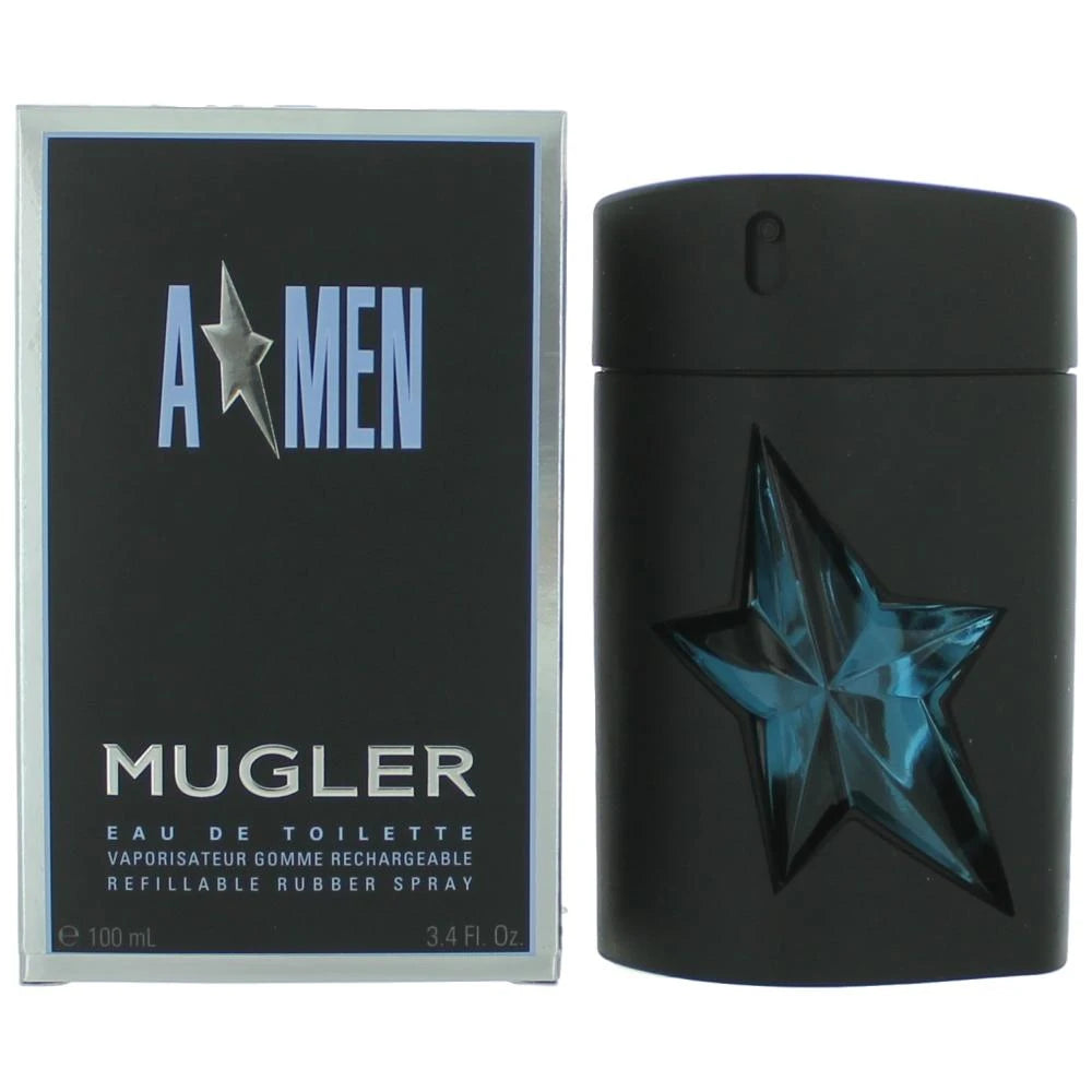 Angel by Thierry Mugler, (Amen) 3.4oz EDT Refillable Rubber Spray for Men