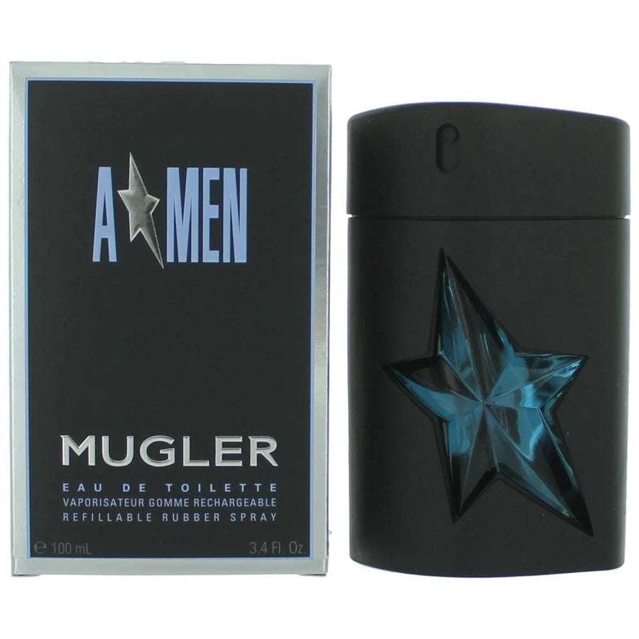 Angel by Thierry Mugler, (Amen) 3.4oz EDT Refillable Rubber Spray for Men