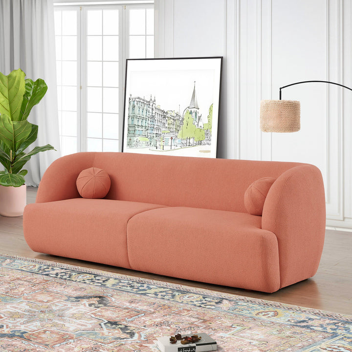 Anna French Boucle Sofa Left Angle