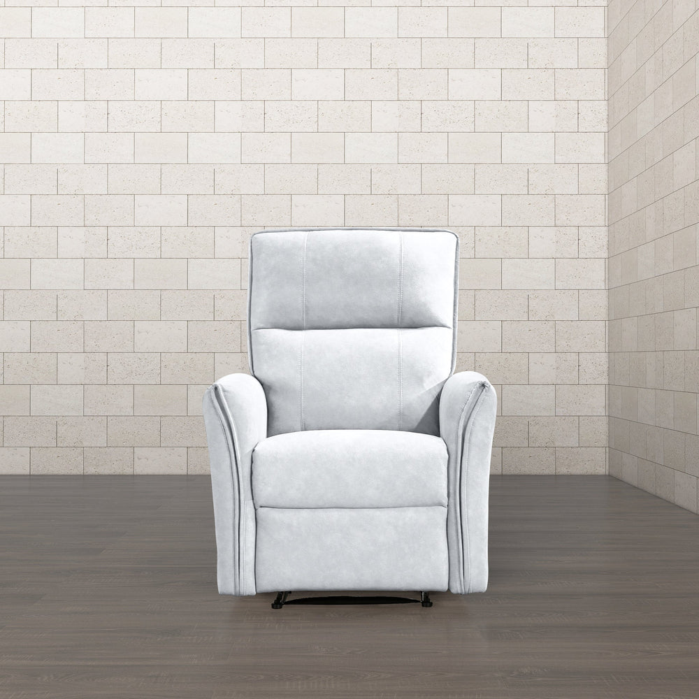 Asheville Grey Suede Recliner Chair fRONT