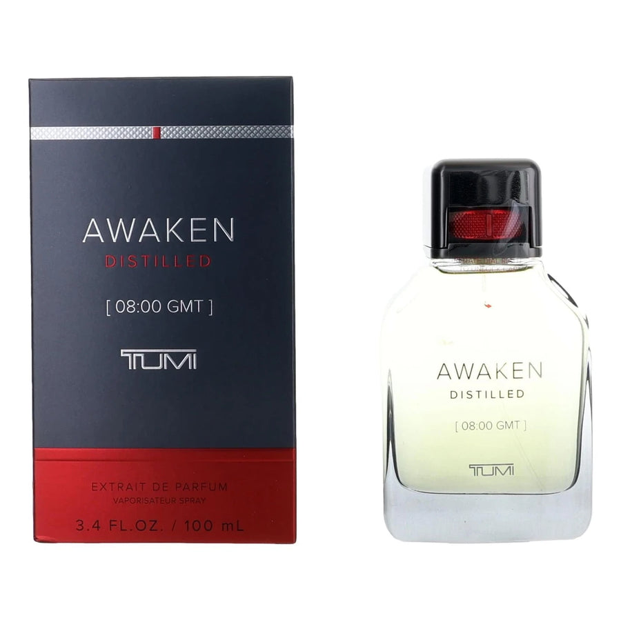 Awaken Distilled [08:00 GMT] by Tumi, 3.4oz Extrait de Parfum Spray for Men