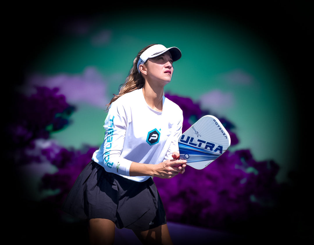 ULTRA+ COREx2 Pickleball Paddle with Model.