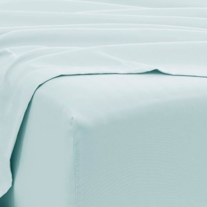 Twin Size Aqua 4 Piece Wrinkle Resistant Microfiber Polyester Sheet Set
