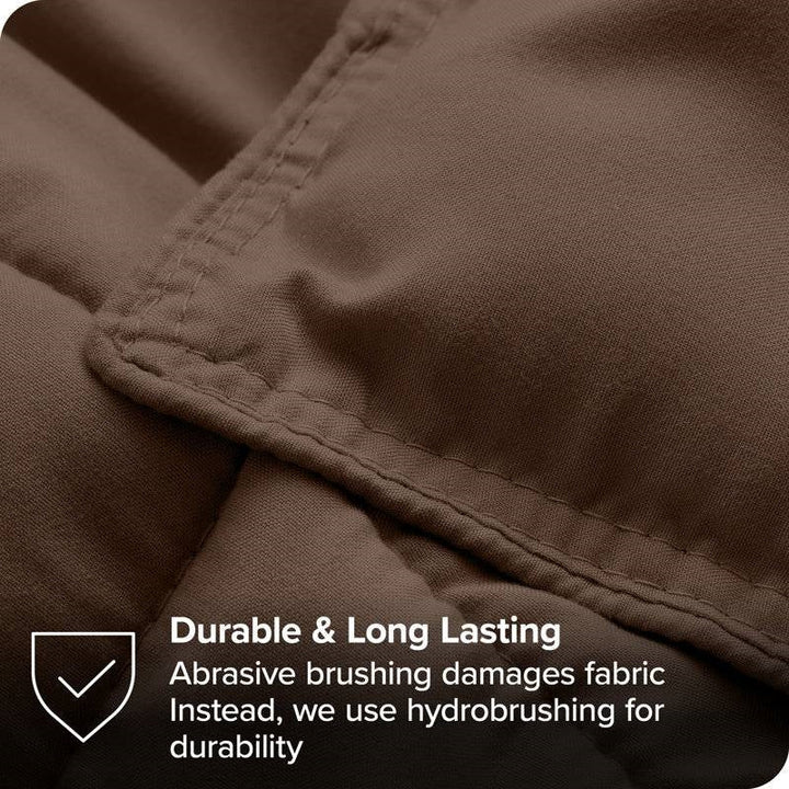 Full Size 3-Piece Down Alternative Microfiber Comforter Set in Chocolate Brown