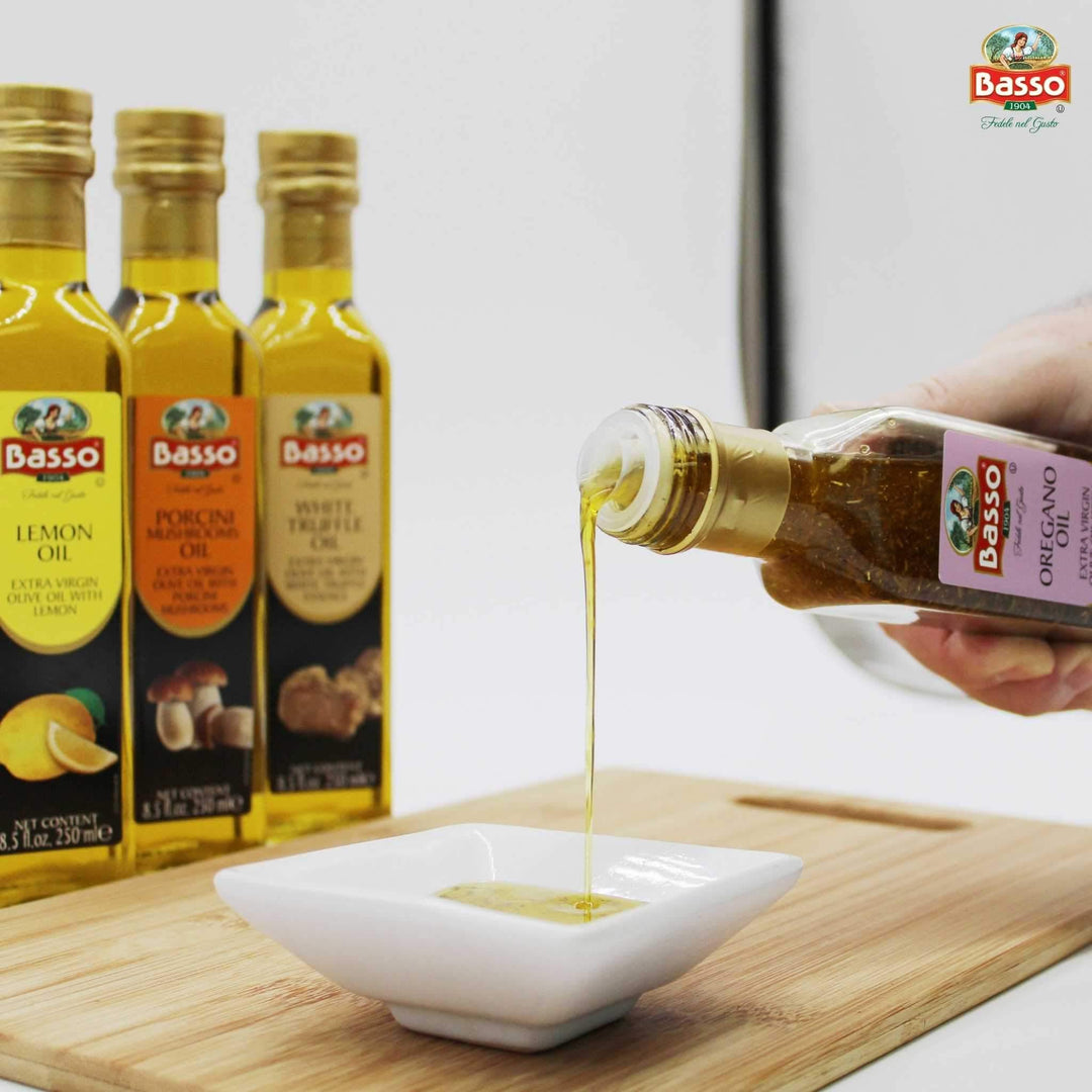 Basso 1904 Infused Extra Virgin Olive Oil Gift Set – 4 x 8.5 Fluid oz. (250 ml)