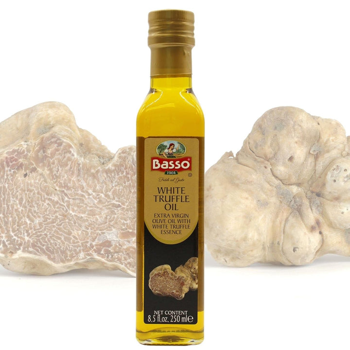 Basso 1904 Black and White Truffle Infused Extra Virgin Olive Oil – 2 x 8.5 Fluid oz. (250 ml)