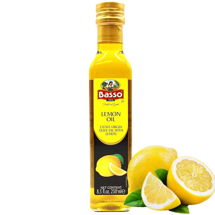 Basso 1904, Lemon Oil, Infused Extra Virgin Olive Oil, 8.5 Fluid oz. (250ml)