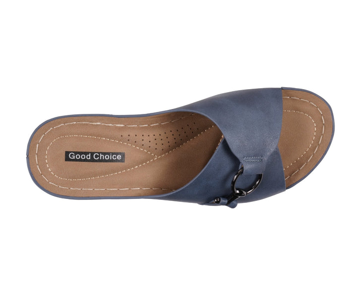 Women's Bay Navy Wedge Sandals