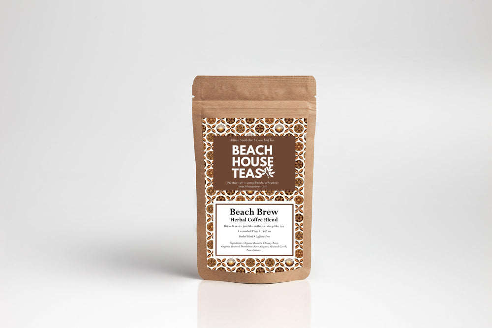Beach House Teas package on a white background.