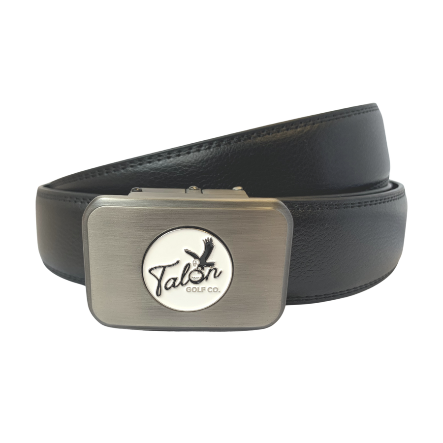 Black Eagle Leather Belt with Magnetic Ball Marker