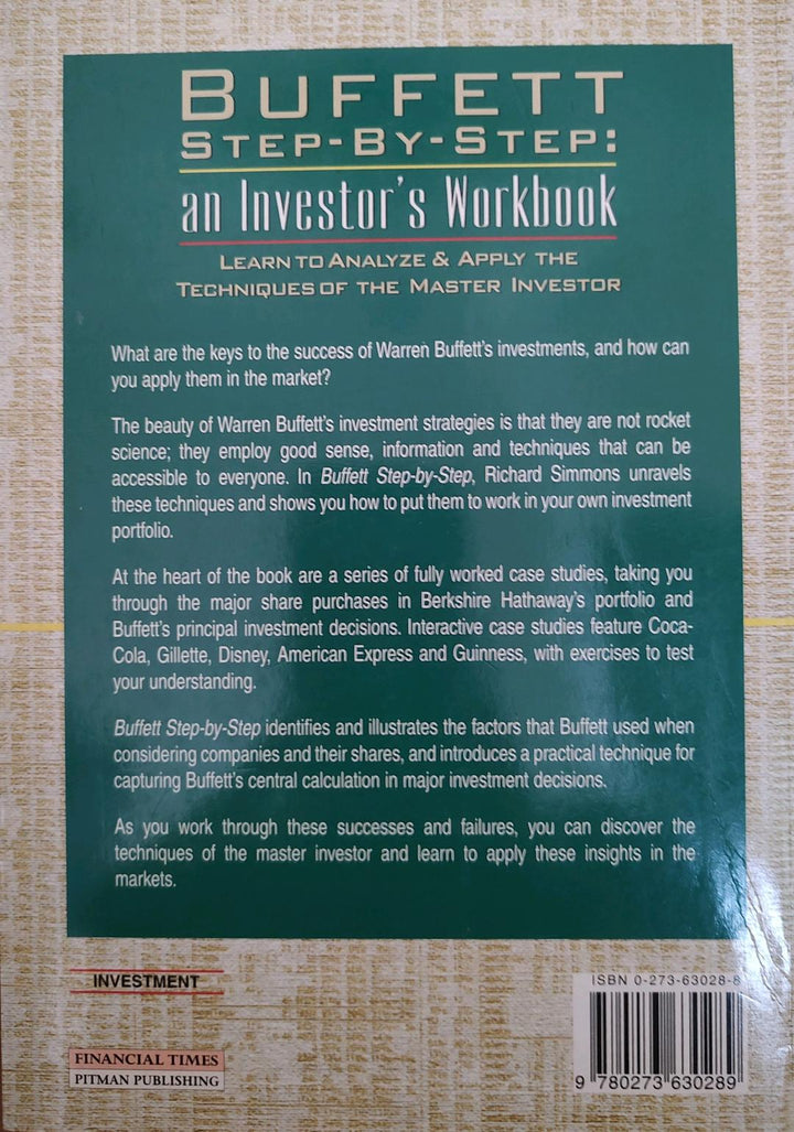 Buffet Step by Step An Investors Work Book Back Cover