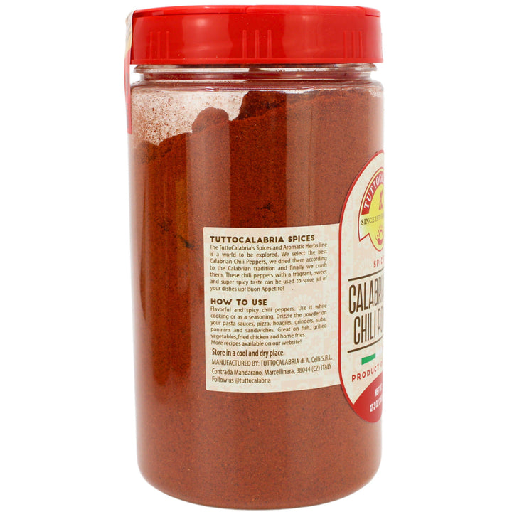 Tutto Calabria Hot Calabrian Chili Powder Shaker, 12.3 oz. (350g)