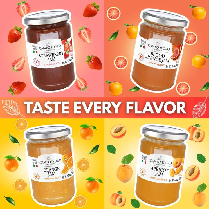 Campo D'Oro, Sicilian Apricot Jam, 12 oz. (340g)