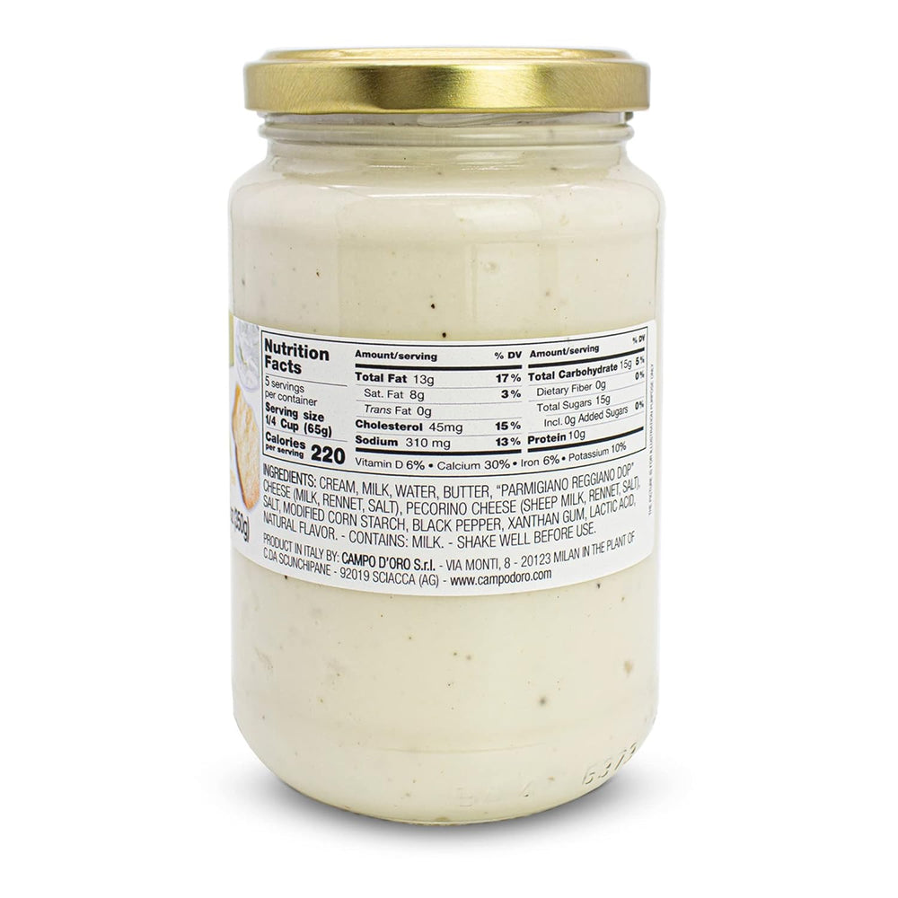 Campo D'Oro, Creamy Alfredo Pasta Sauce, 12.3 oz. (348g)