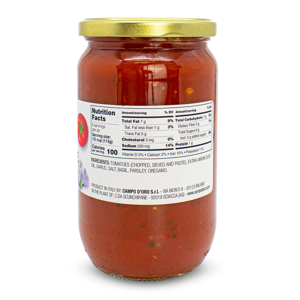 Campo D'Oro, Marinara Tomato Sauce 24 oz.