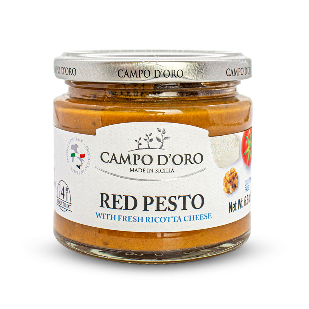 Campo D'Oro, Red Pesto Sauce, Sundried Tomato Pesto, 6.35 oz.