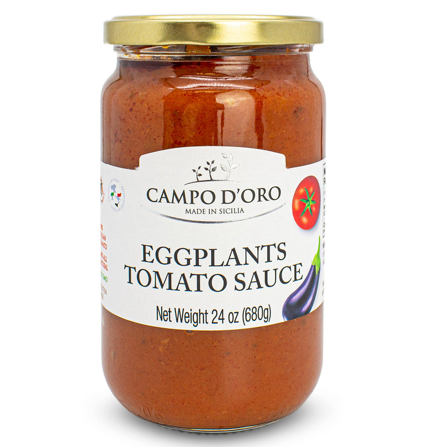Campo D'Oro, Tomato with Eggplants Sauce 24 oz.
