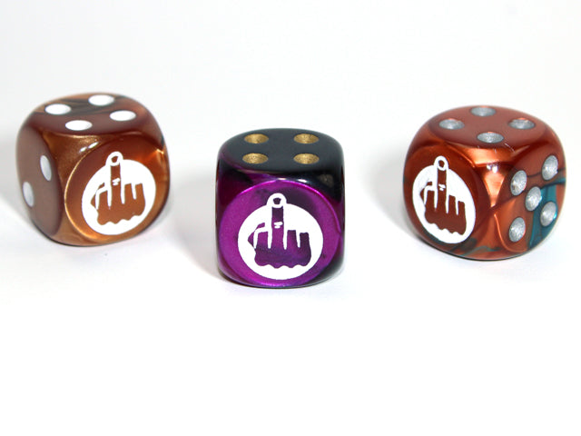 Middle Finger d6 Pipped Dice | Customized d6 Dice in Various Colors (sold per piece)