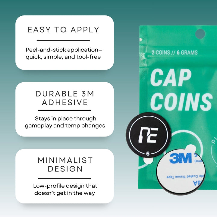 Pickleball Paddle Cap Coins Details.