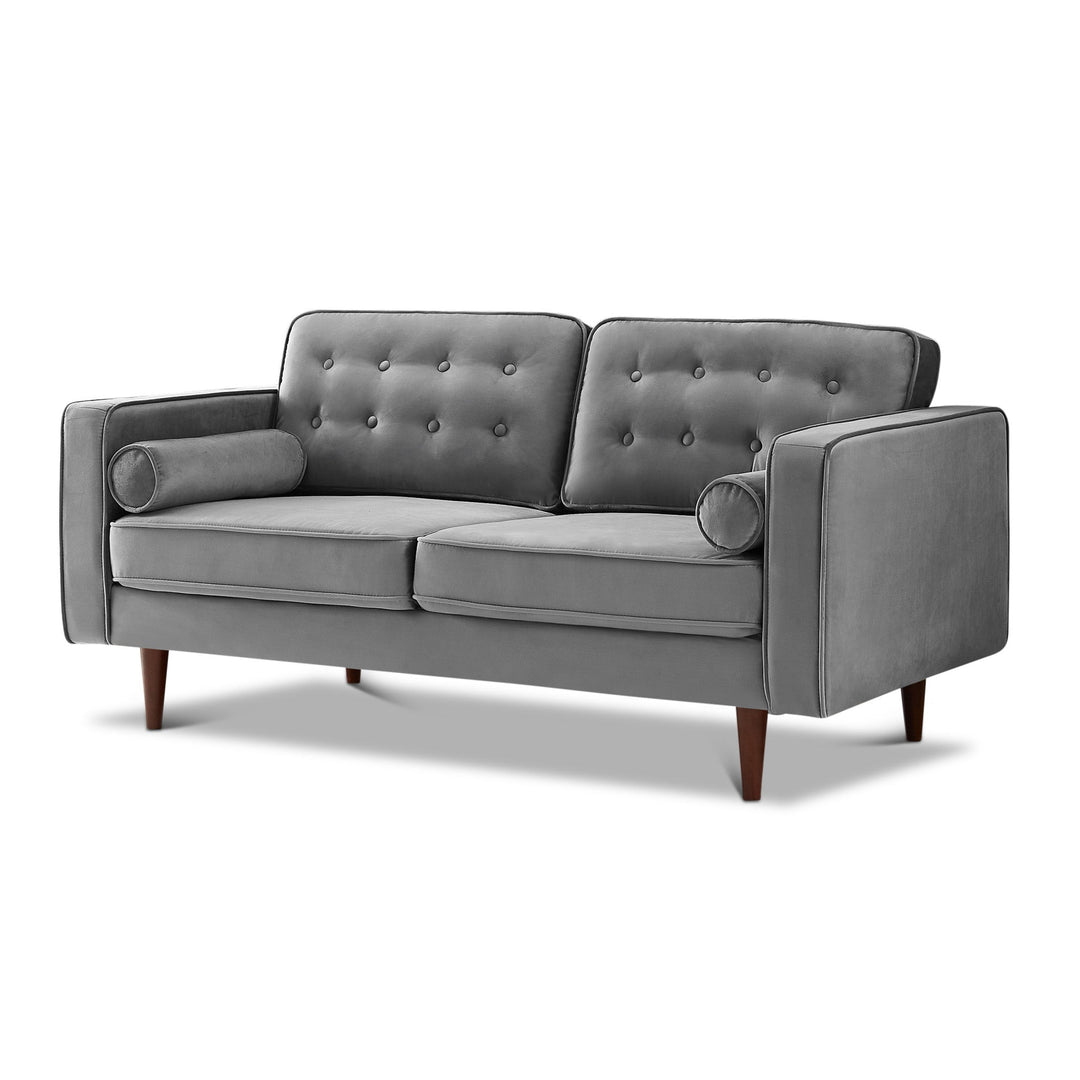 Casey Velvet Loveseat Left Angle