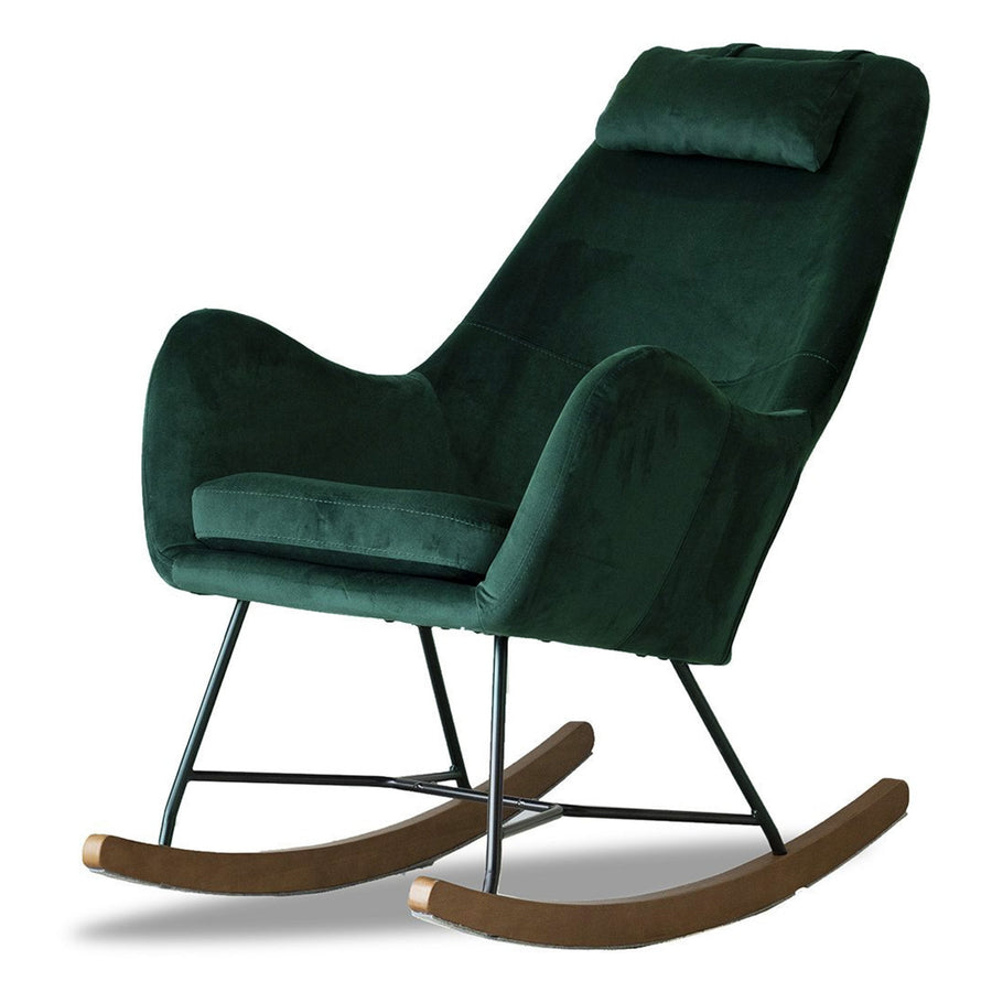 Chelsea Green Velvet Rocking Chair