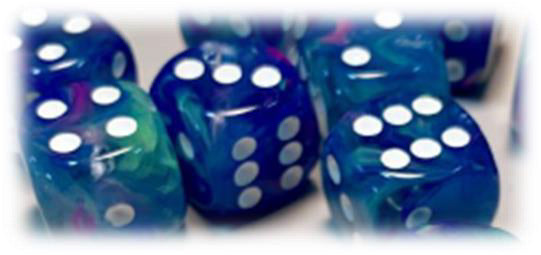 Chessex Festive Waterlily Blue/white (Multiple Options) *read description*
