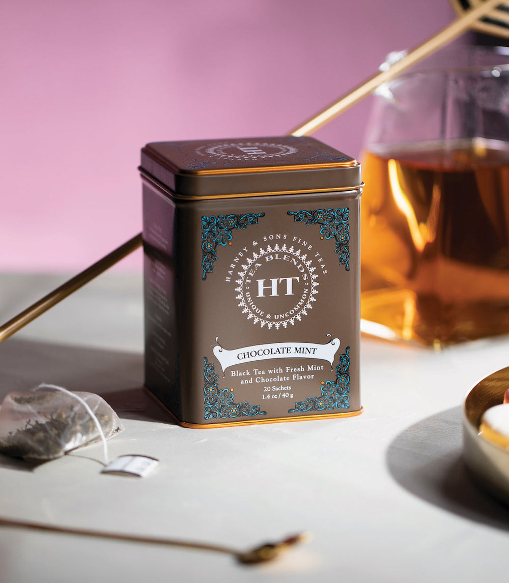 Chocolate Mint Tea HT Tin of 20 Sachets Tin Photo